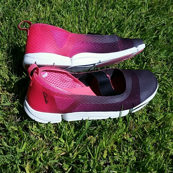Clarke's Flexible purple & pink flats sneakers 9.5 - Picture 3 of 4